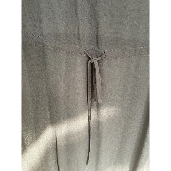 Romans swim coverup black sheer with sequin trim side slit tie waist Large - Picture 5 of 9